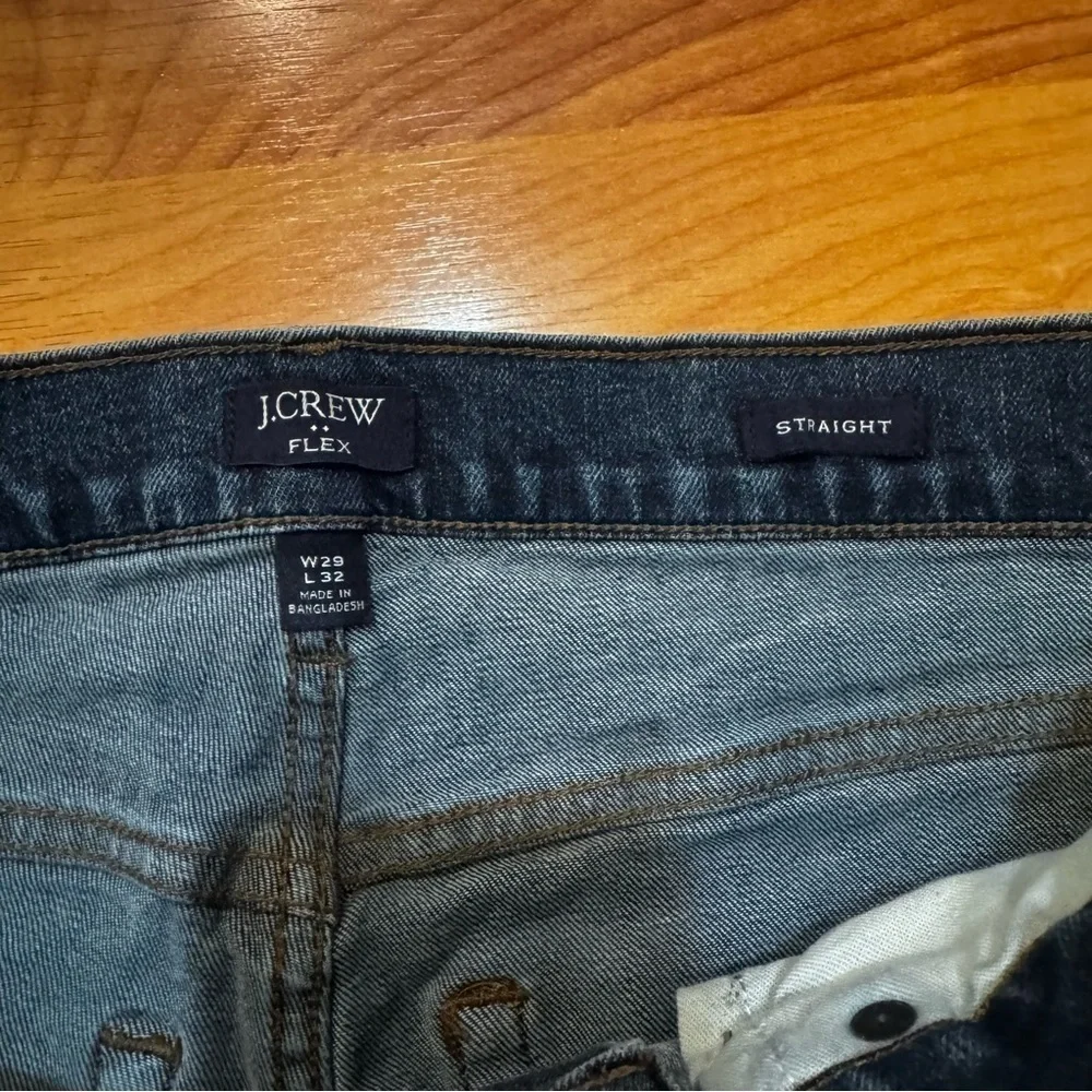 J Crew Jeans Mens Straight Flex Blue Medium Wash Denim 5 Pockets Size 29 x 32